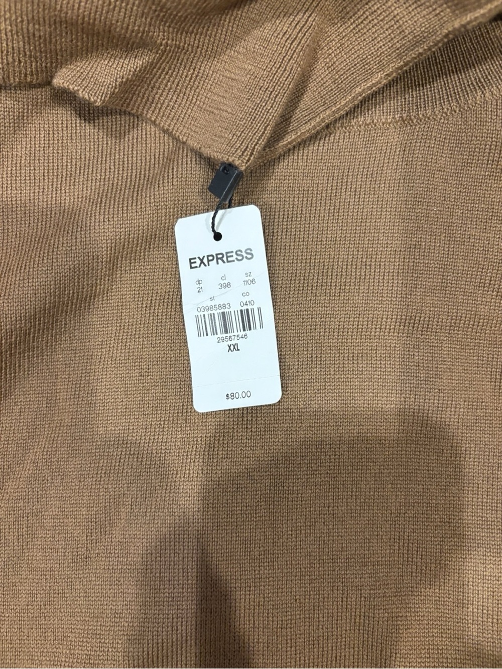 Express-Men Turtleneck-Tan-NWT - Picture 3 of 4